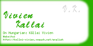 vivien kallai business card
